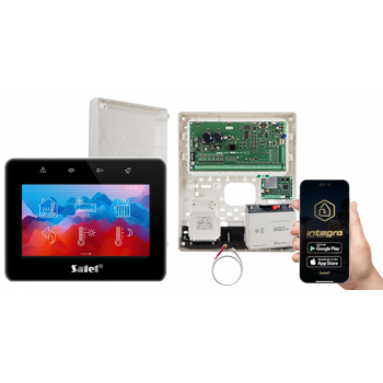 ZESTAW ALARMOWY SATEL INTEGRA 256 PLUS + INT-TSG2-B + OPU-3P + AWT800 + 17Ah + INT-GSM LTE